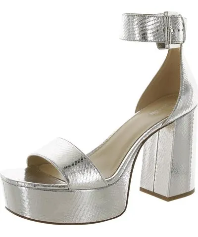 MICHAEL Michael Kors Tara Womens Ankle Strap Leather Platform Sandals