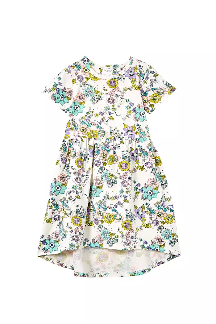 Milky Daisy Chain Hi-Lo Dress