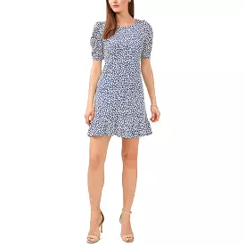 MSK Womens Petites Ruffle Mini Shift Dress