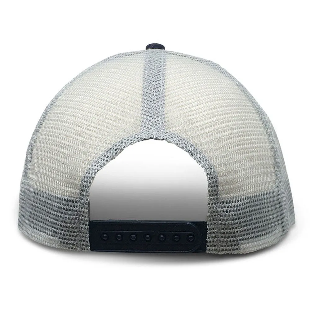 Navy Blue with Gray Mesh - Structured Baseball Cap