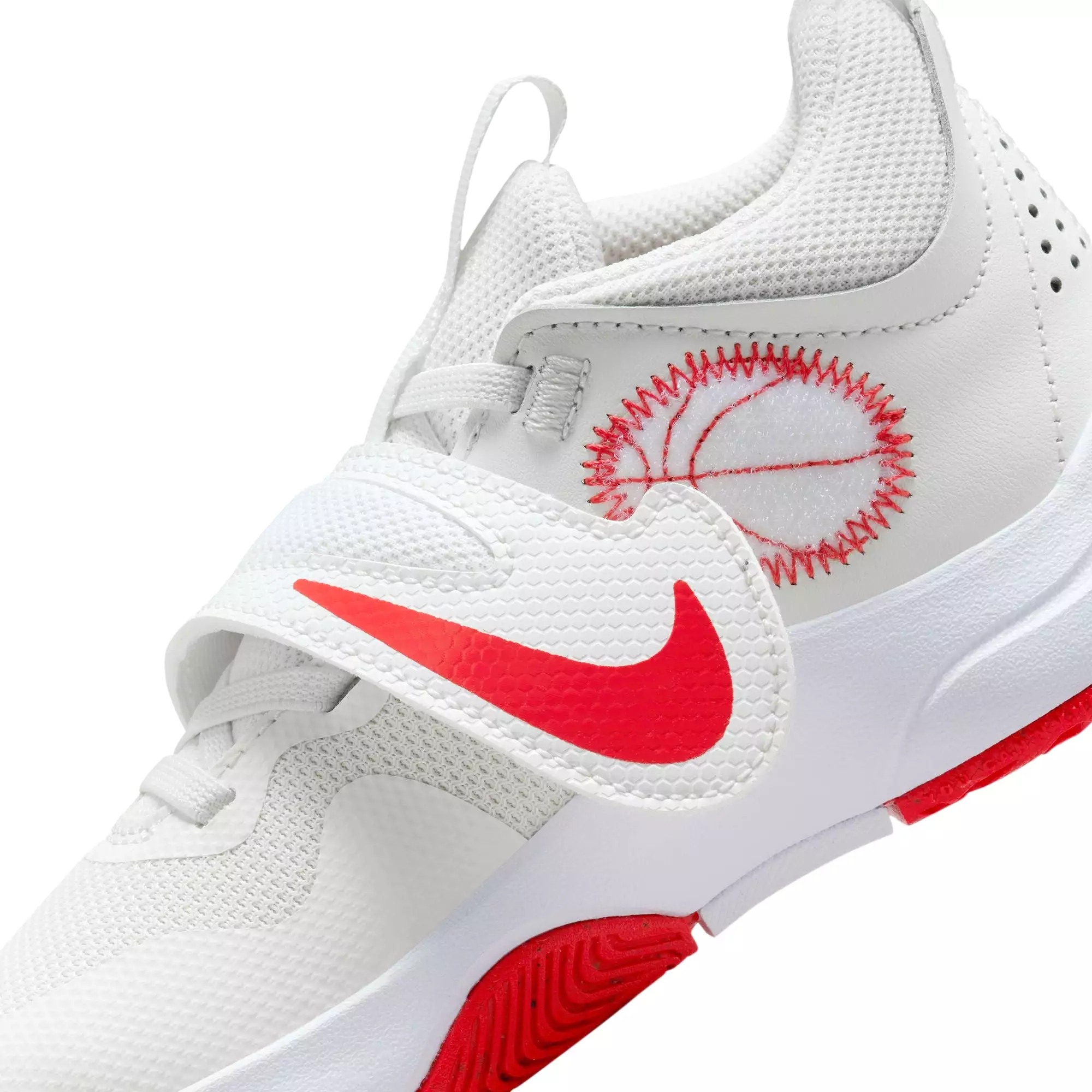 Nike Summit White/Track Red Team Hustle D 11 Children's Sneaker