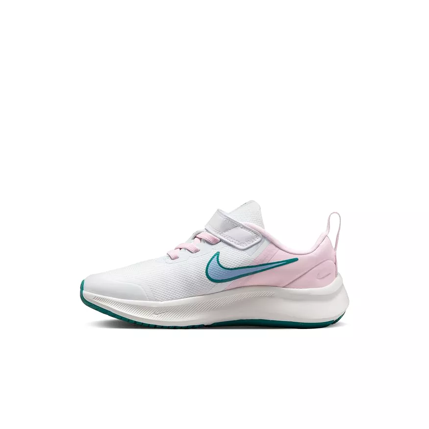 Nike White/Cobalt Bliss/Pearl Pink Star Runner 3 A/C Children's Sneaker