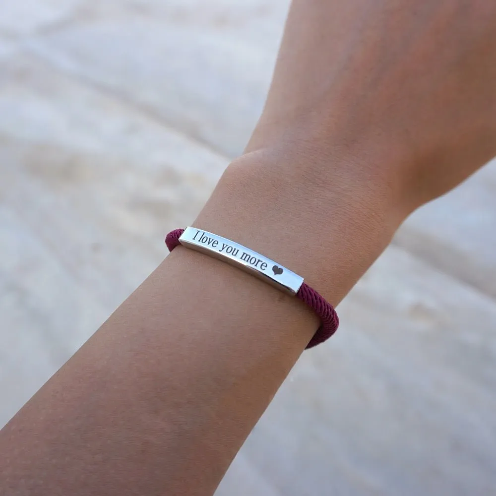 Personalized Couple Bracelets in Different Colors