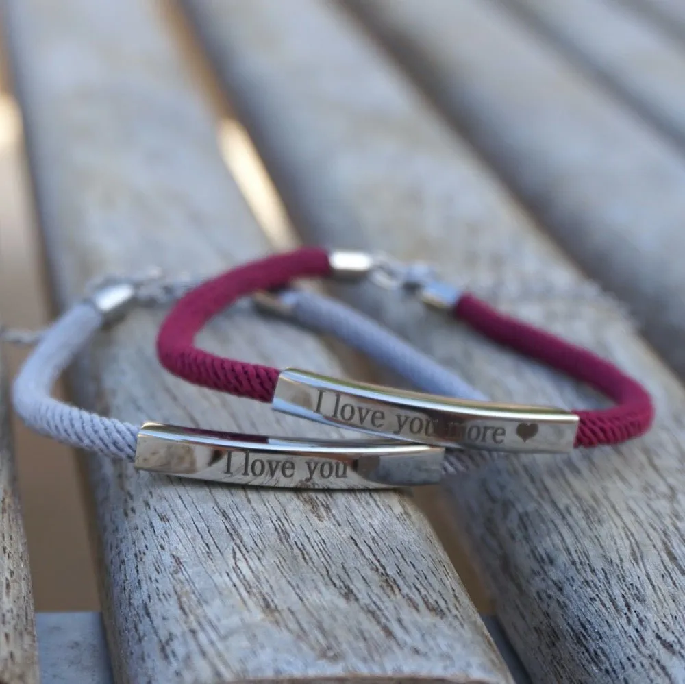 Personalized Couple Bracelets in Different Colors