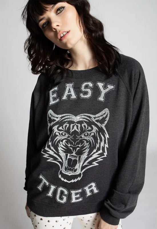 Recycled Karma - Easy Tiger Fleece Sweatshirt - Vintage Black