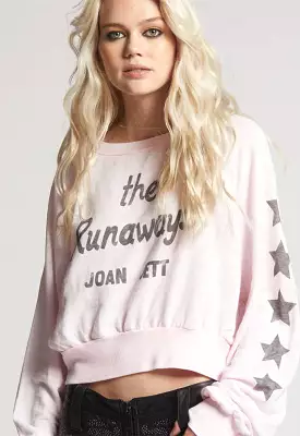 Recycled Karma - Joan Jett Long Sleeve Burnout Sweatshirt