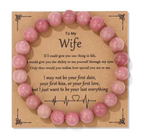 Rose Quartz Beads Bracelets For Wife and Husband