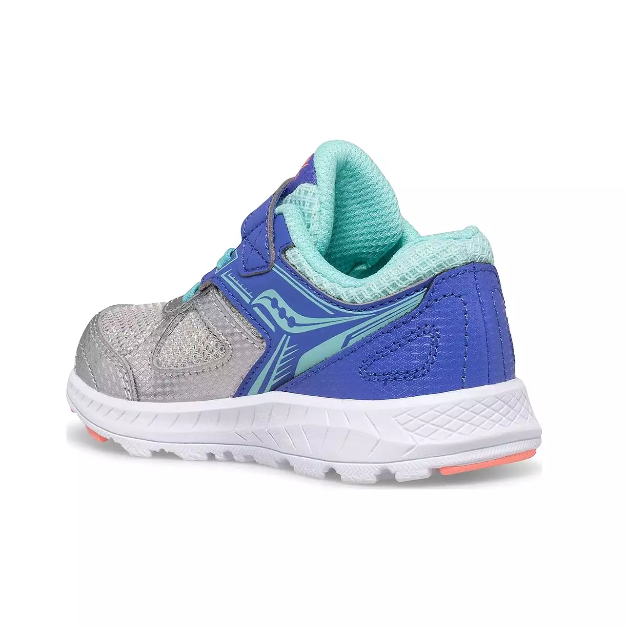 Saucony Silver/Periwinkle/Turquoise Cohesion 14 A/C Children's Sneaker