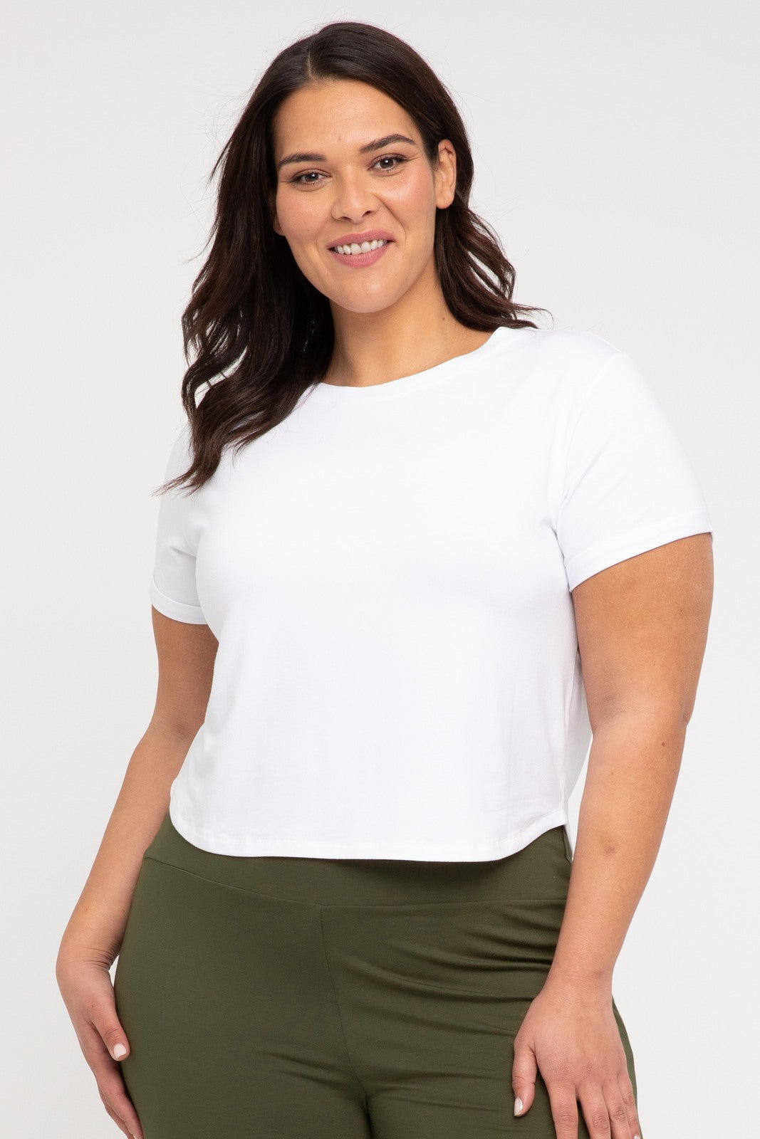 Shorter Bamboo Tee  - White