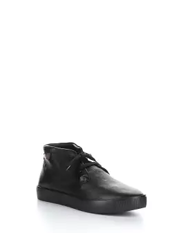 SIAL607SOF BLACK LEATHER Lace-up Ankle Boots