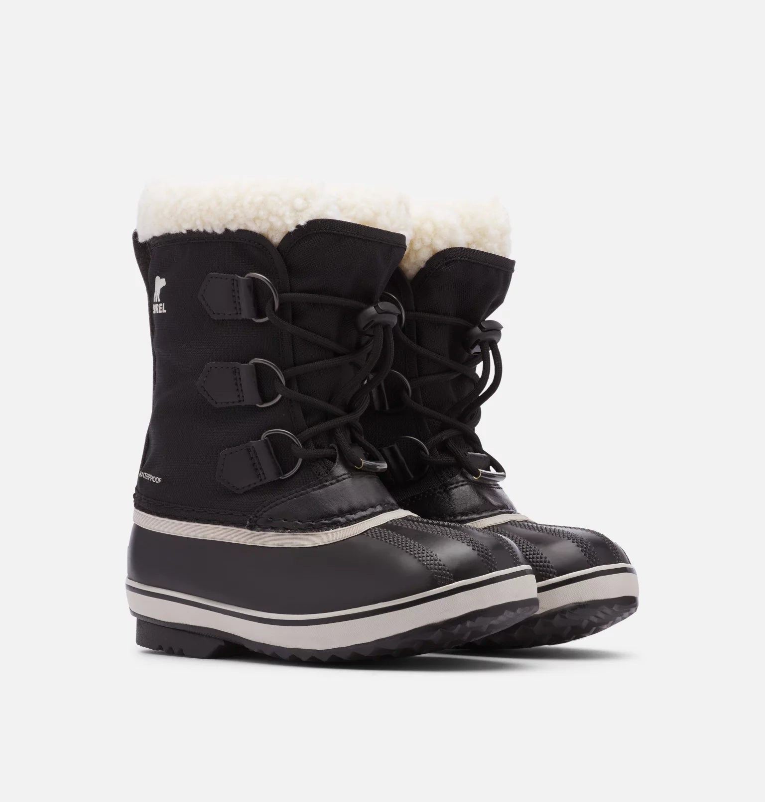 Sorel Black Nylon Yoot Pac Youth Boot