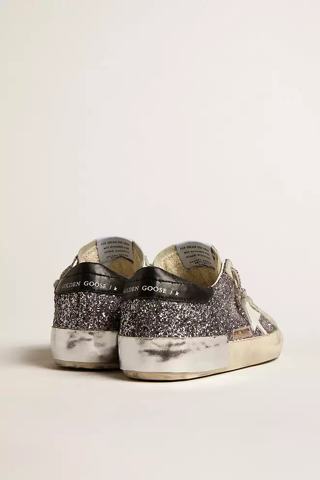 Super Star Sneaker in Anthracite Glitter