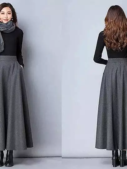 Swing Maxi Skirts for Women with Pockets