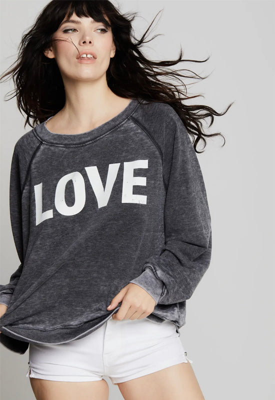 Teegrams - Love Sweatshirt Black