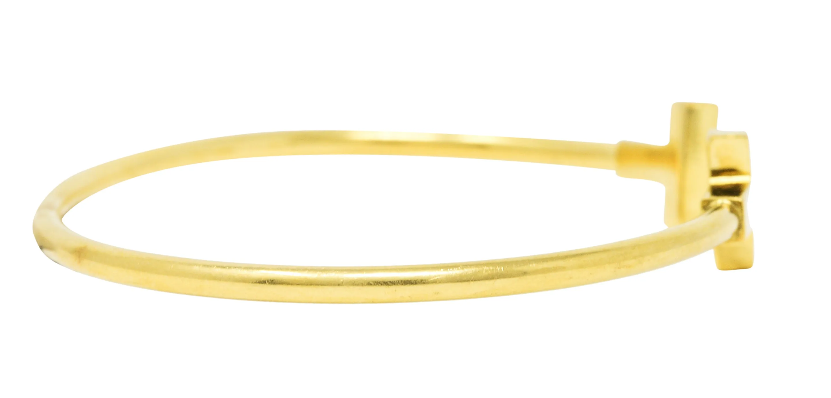 Tiffany & Co. 18 Karat Gold Tiffany T Flexible Cuff Bracelet