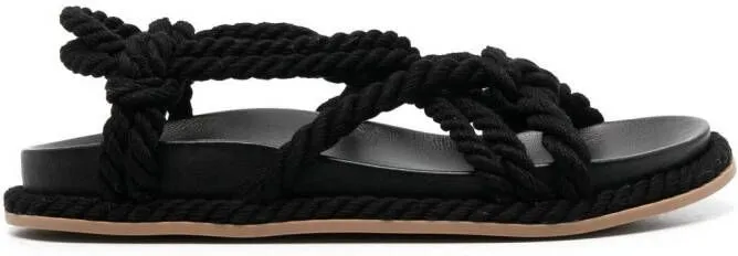 Ulla Johnson Suri twisted rope sandals Black