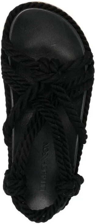 Ulla Johnson Suri twisted rope sandals Black