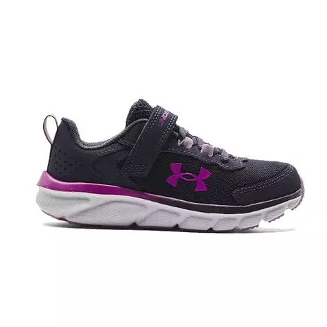 Under Armour Tempered Steel/Pink Fog/Strobe Assert 9 A/C Children’s Sneaker