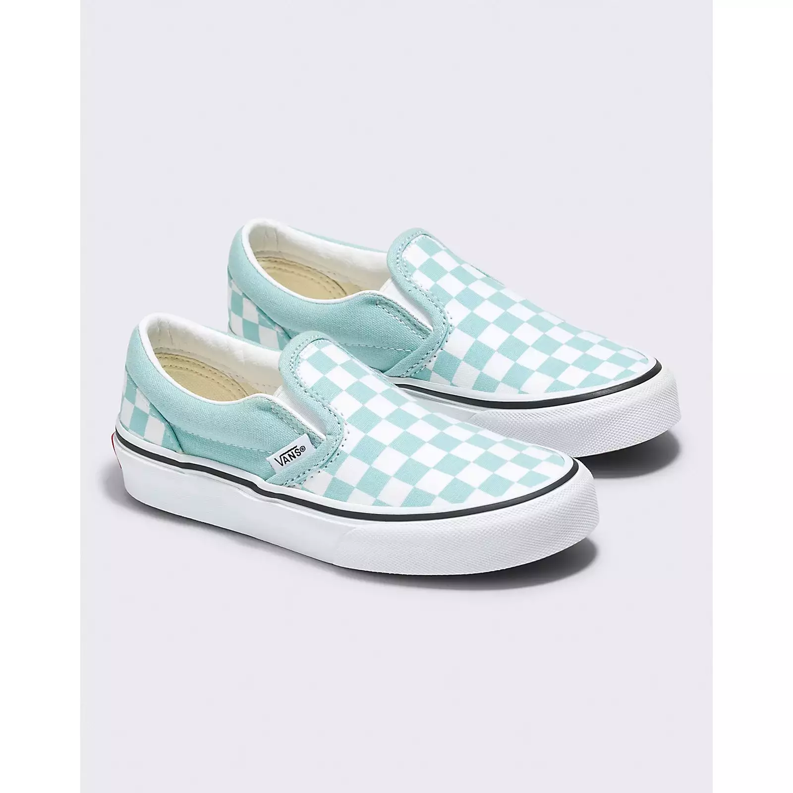 VANS Canal Blue Checkerboard Classic Slip-On Children's Sneaker