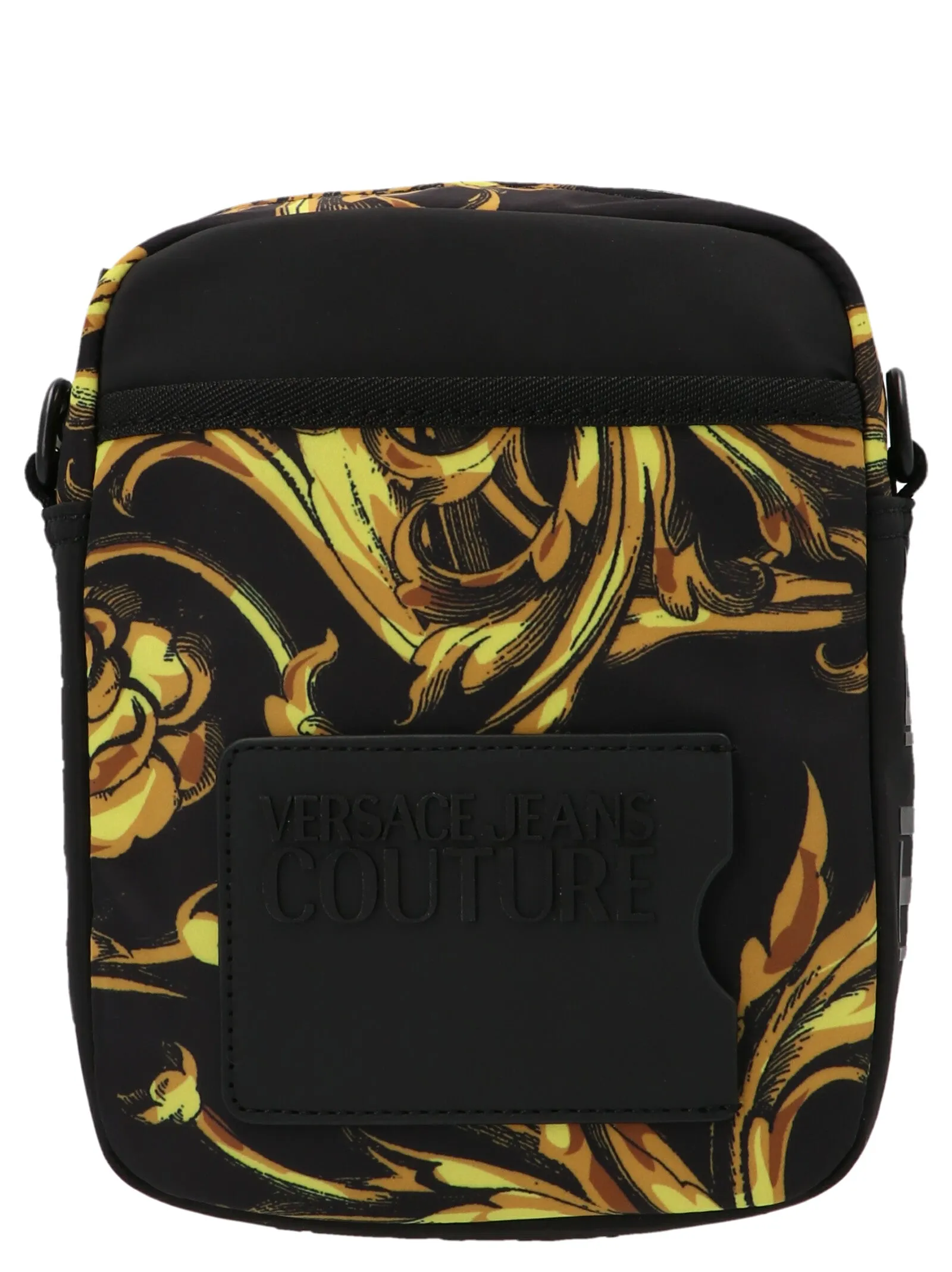 Versace Jeans Couture Baroque Print Zipped Messenger Bag