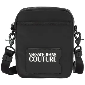 Versace Jeans Couture Logo Embossed Zipped Messenger Bag