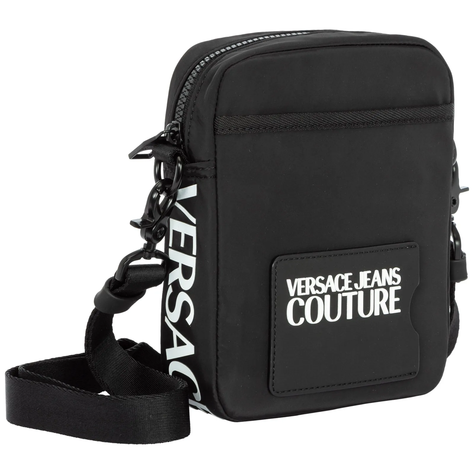 Versace Jeans Couture Logo Embossed Zipped Messenger Bag