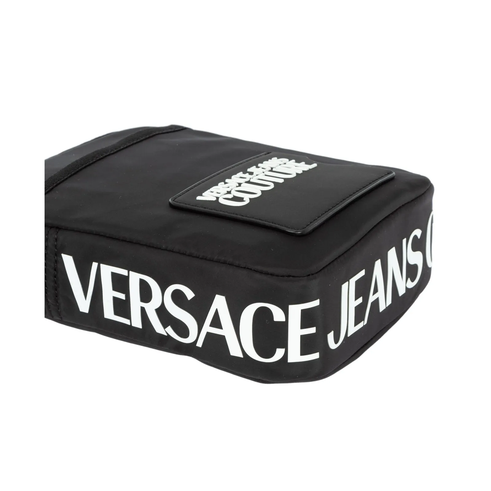 Versace Jeans Couture Logo Embossed Zipped Messenger Bag