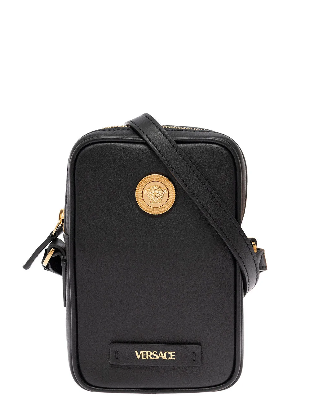 Versace Medusa Plaque Zipped Shoulder Bag