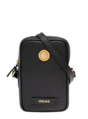 Versace Medusa Plaque Zipped Shoulder Bag