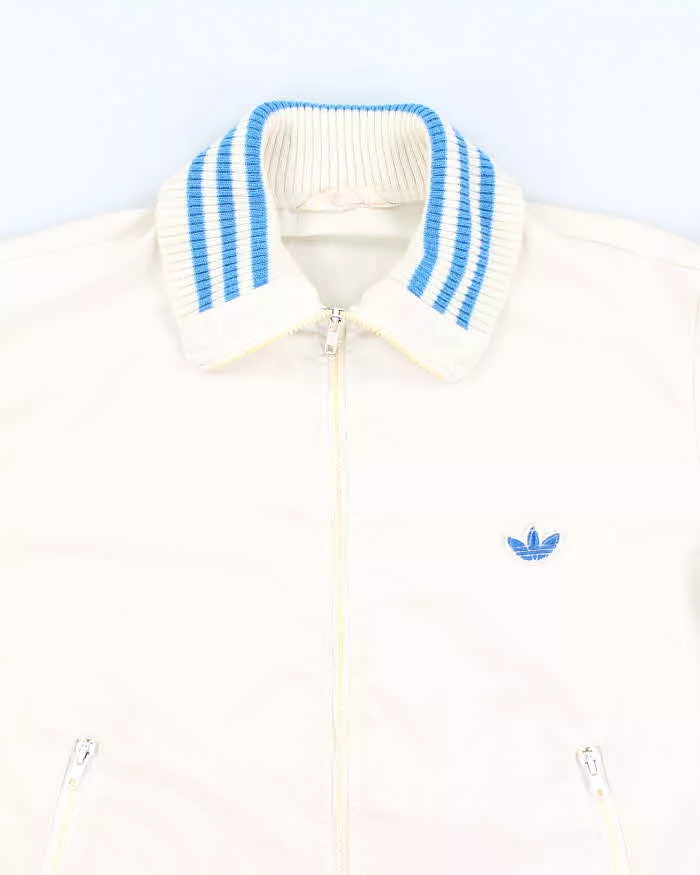 Vintage 70s Adidas White Full Zip Jacket - XL