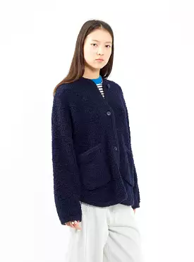 Wool Teddy Jacket Navy