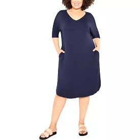 Zim & Zoe Womens Knee Length Stretch Shift Dress